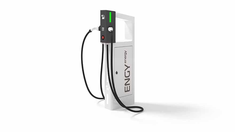 Зарядная станция Engy Energy CS2.2 — 22 кВт — AC (Type 2 / GB/T AC) — напольная с коннекторами