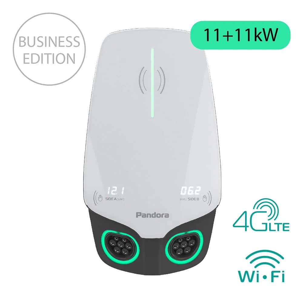 Зарядная станция для электромобиля Pandora Wall-E DUO Business Edition AC 11+11 кВт